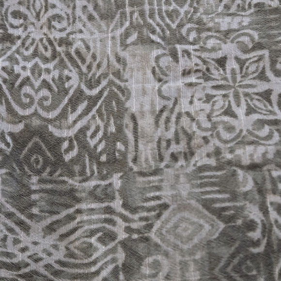 Laura Scott Gray Ombré Patterned Women's XL Top Metal Studs Tie Front - Picture 6 of 13